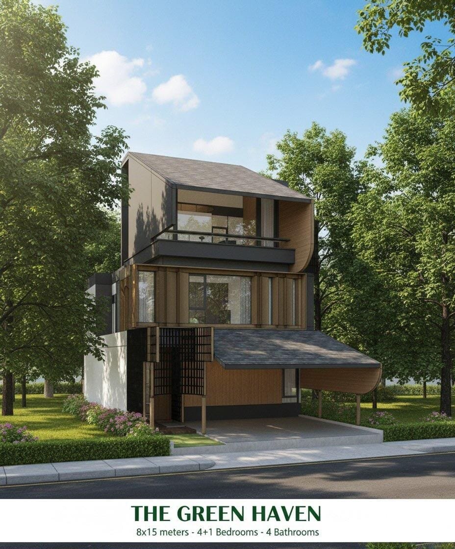 Tipe 7x15 Best Seller Country Woods - Hunian 128 m² dengan Ruang Ekstra